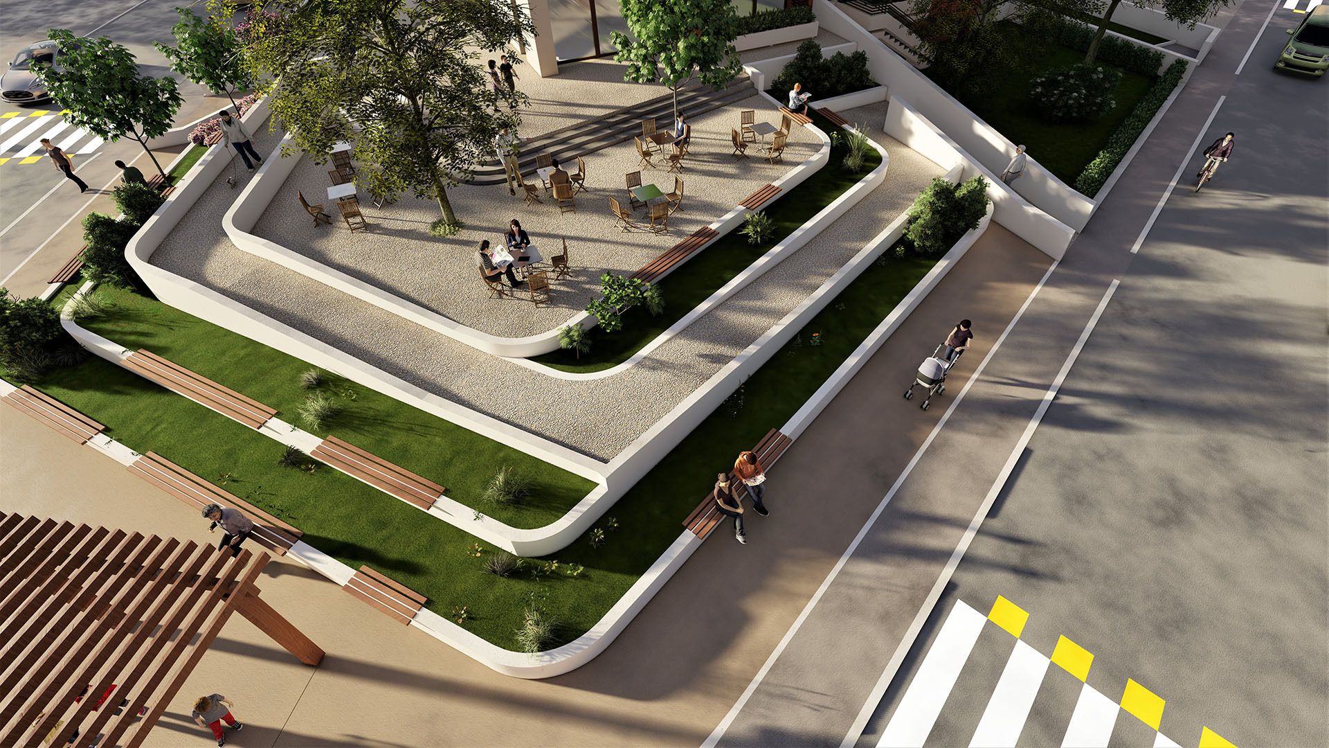 Rendering Cittadella del Benessere a Vigheffio - Parma