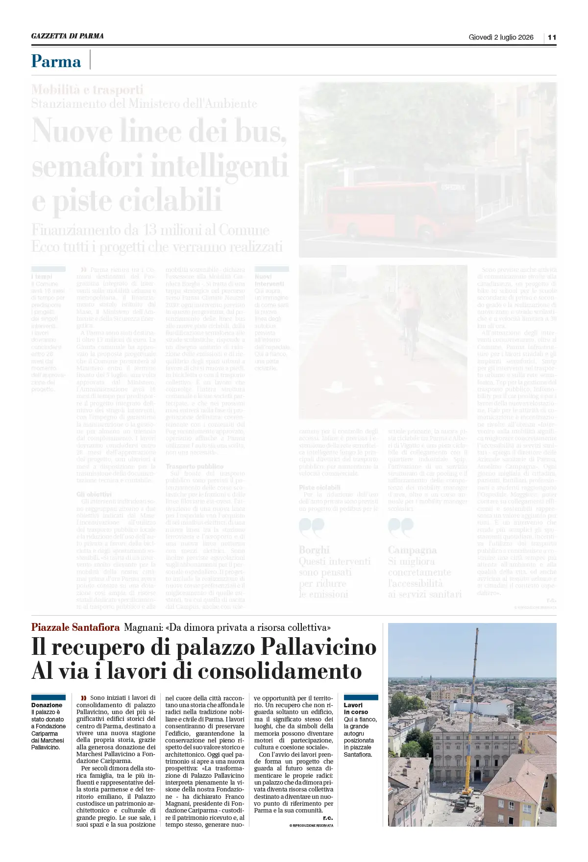 il recupero di palazzo pallavicino al via i lavori di consolidamento
